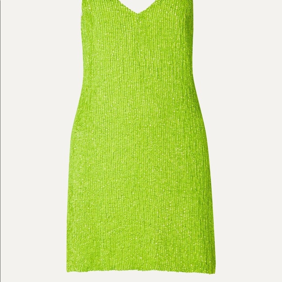 RETROFÊTE
Claire neon sequined chiffon mini dress - Picture 5 of 6